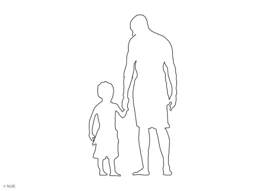 far och son Målarbild far och son