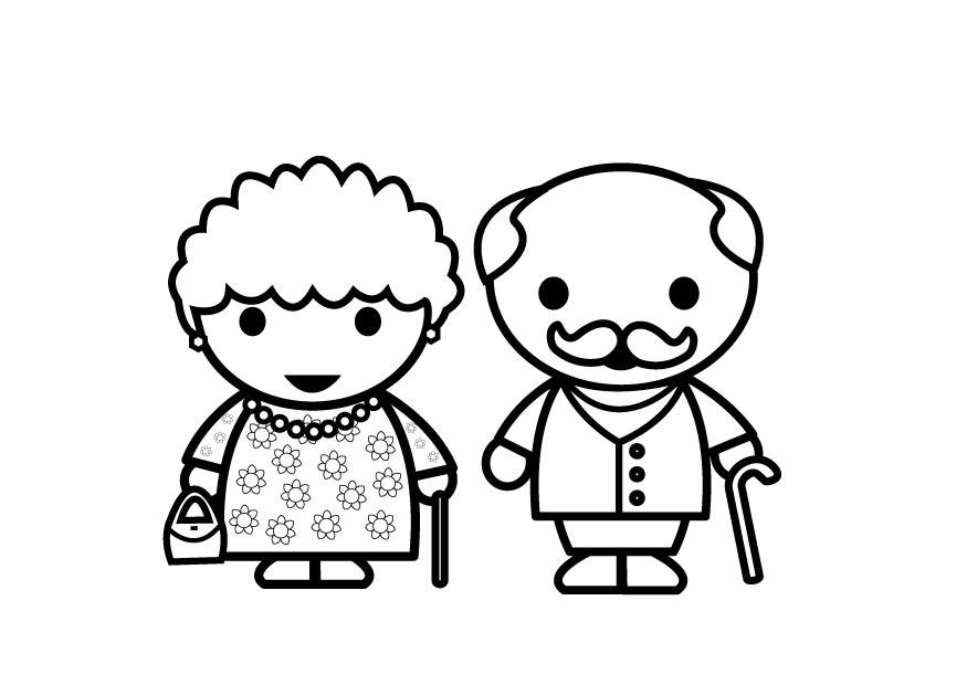 farmor och farfar Målarbild farmor och farfar