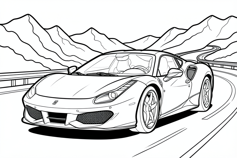 ferrari Målarbild ferrari