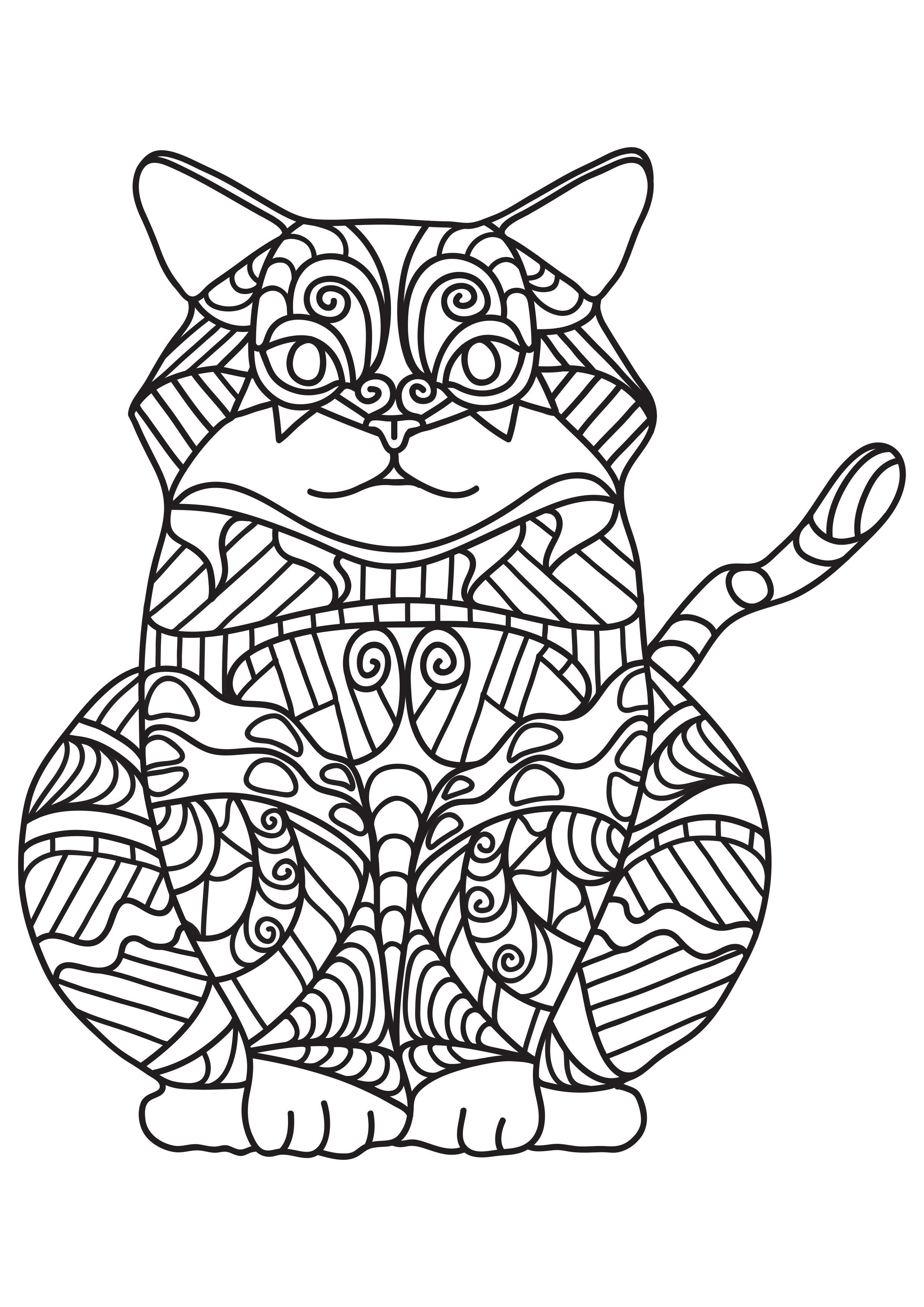 fet katt Målarbild fet katt