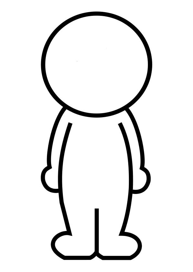 figur - tomt ansikte Målarbild figur - tomt ansikte