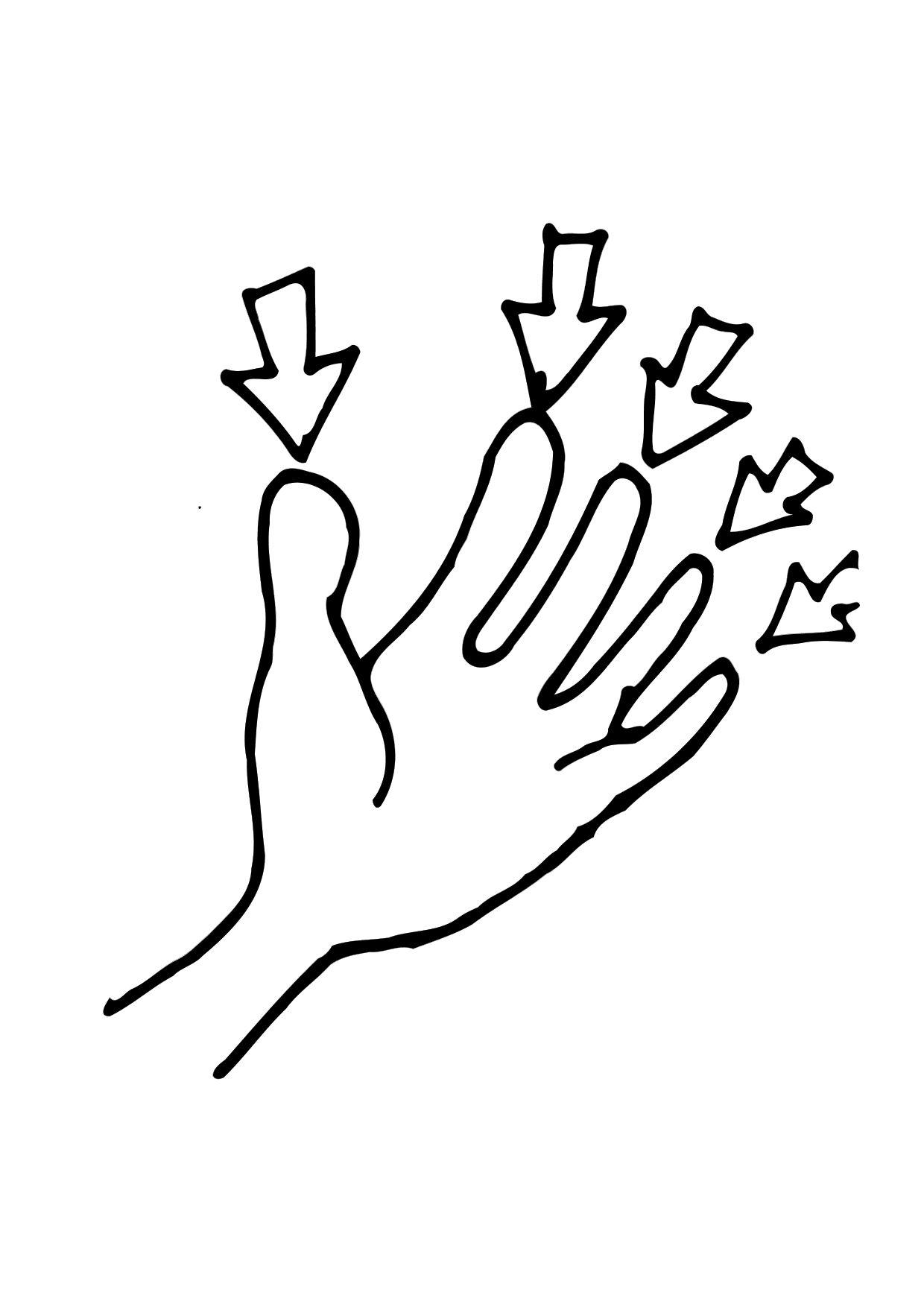 fingrar Målarbild fingrar