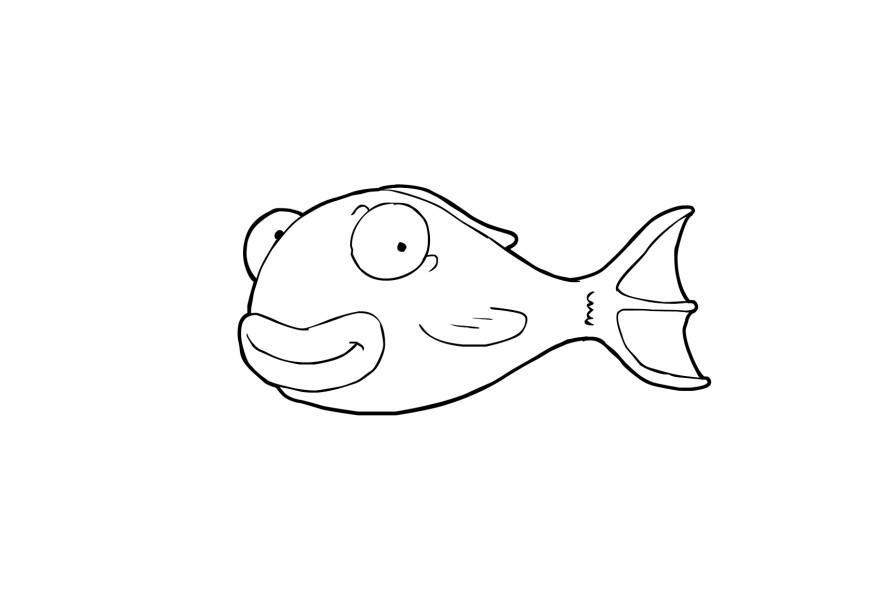 fisk Målarbild fisk