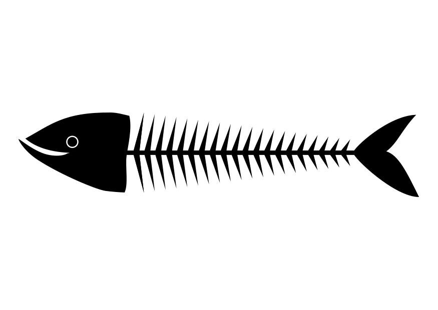 fiskben Målarbild fiskben