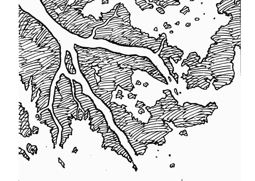 floddelta Målarbild floddelta