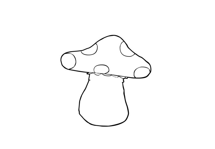 Målarbild flugsvamp