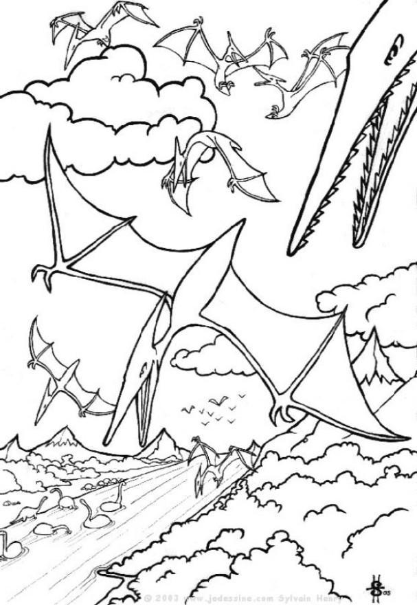 flygande dinosaurier Målarbild flygande dinosaurier