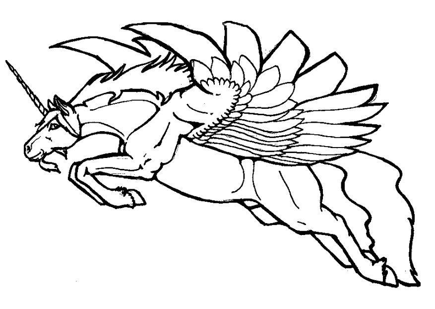 flygande enhA¶rning Målarbild flygande enhA¶rning