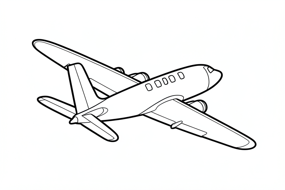 Målarbild flygplan