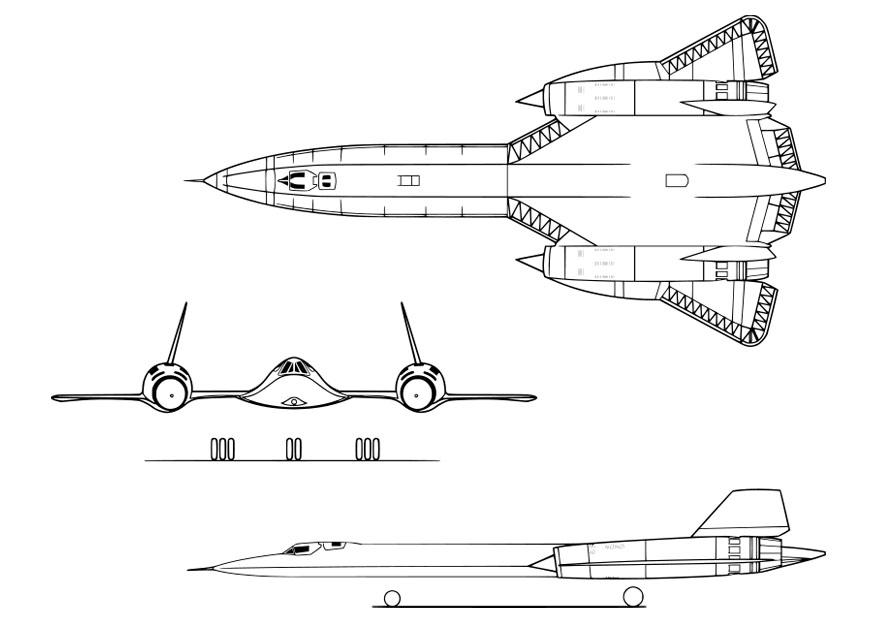 Målarbild flygplan - lockheed sr-71a