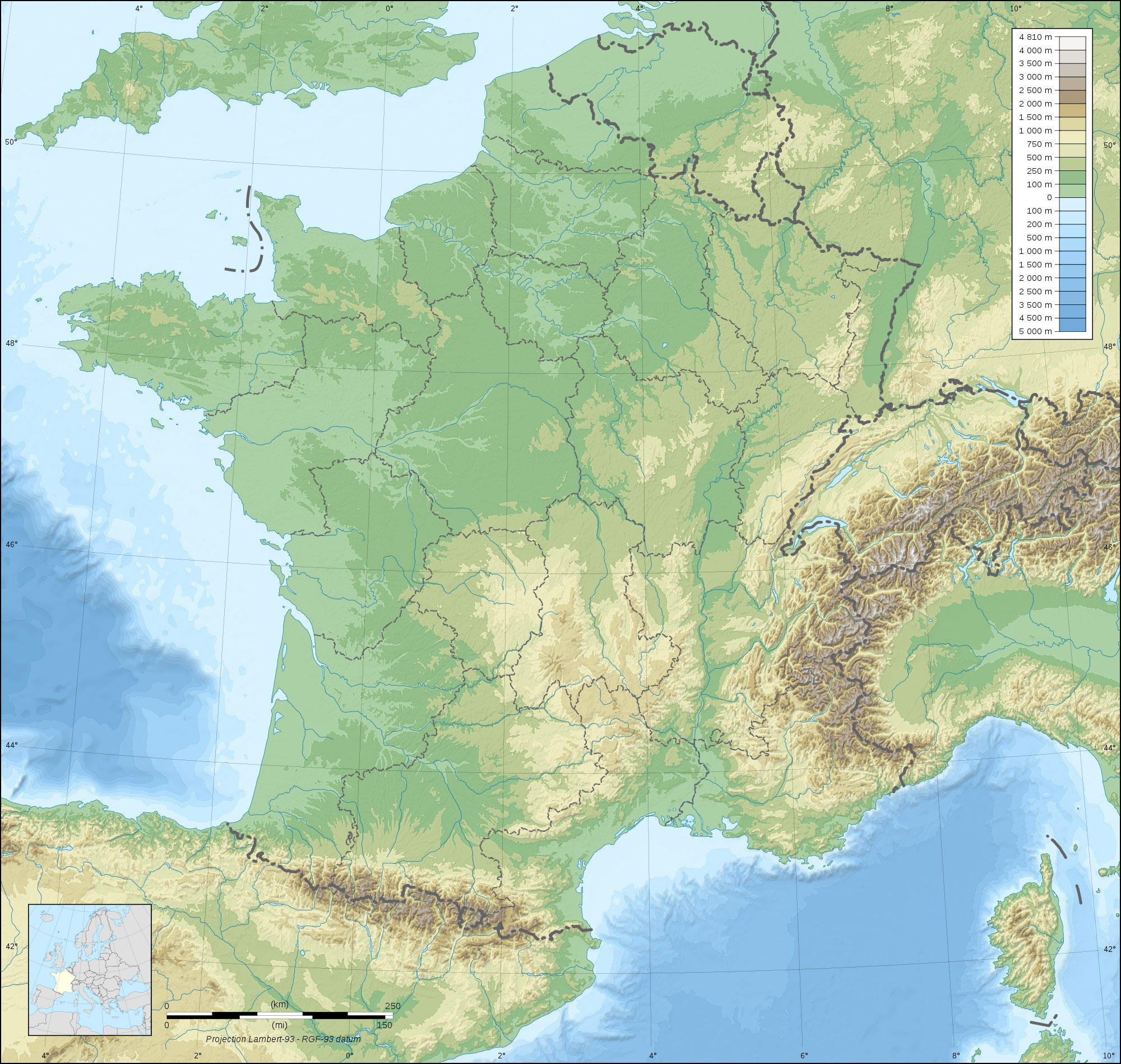 frankrikes topografi bild frankrikes topografi