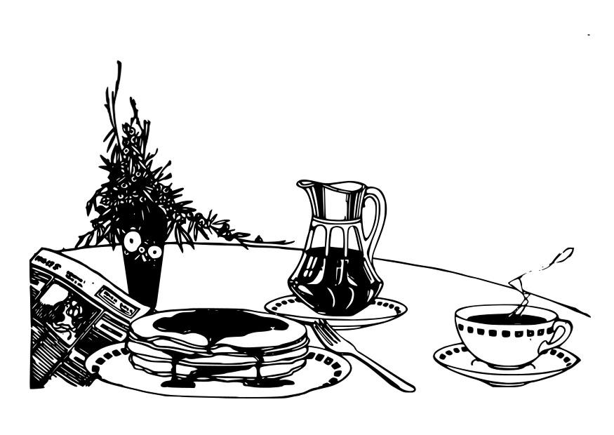 frukost Målarbild frukost