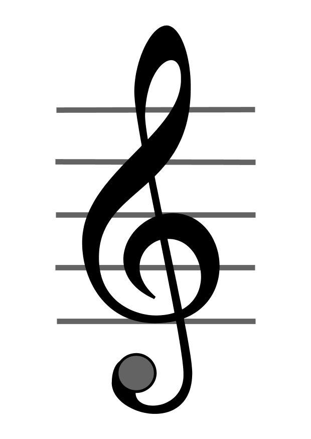g-klav Målarbild g-klav