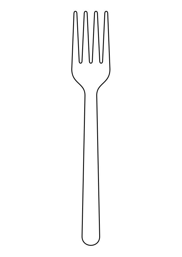 Målarbild gaffel