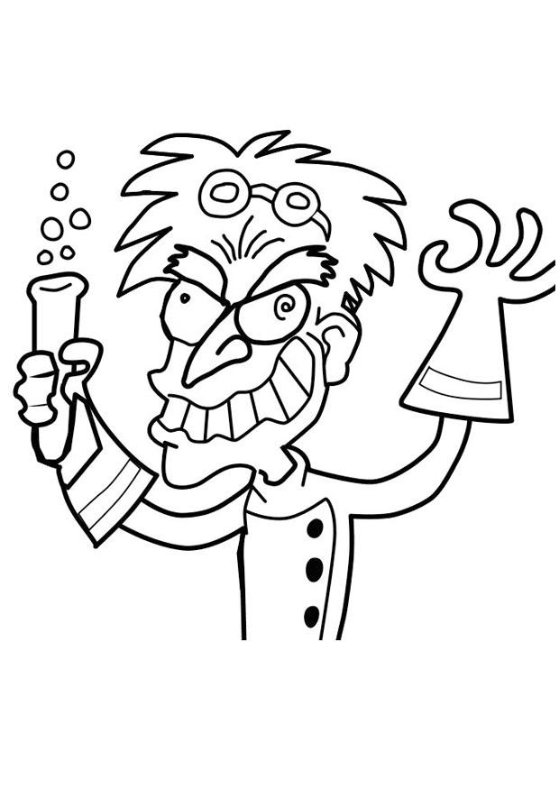 Målarbild galen professor