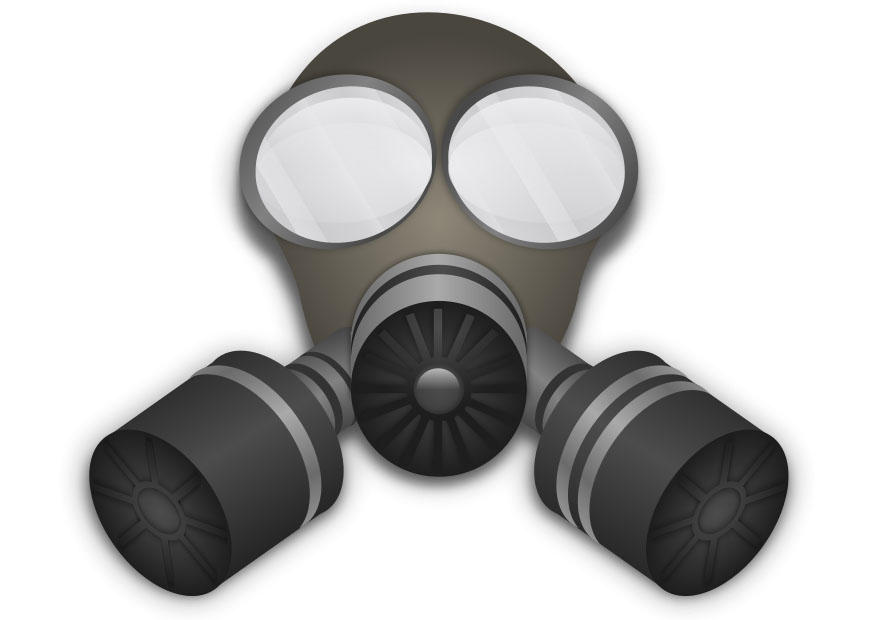 gasmask Målarbild gasmask