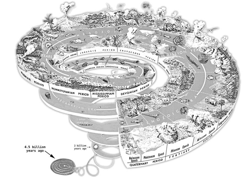 geologisk spiral Målarbild geologisk spiral