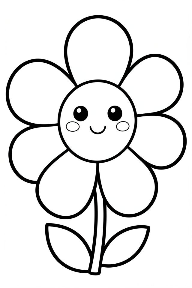 glad blomma Målarbild glad blomma