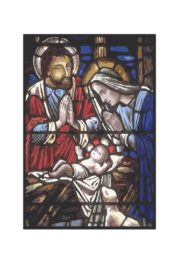 glasmA¥lning - jesu fA¶delse bild glasmA¥lning - jesu fA¶delse