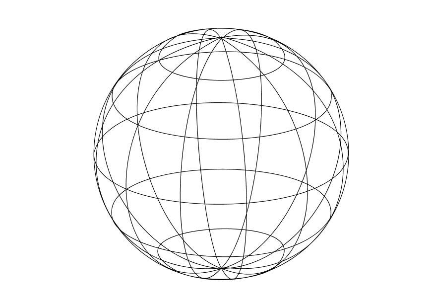 Målarbild glob