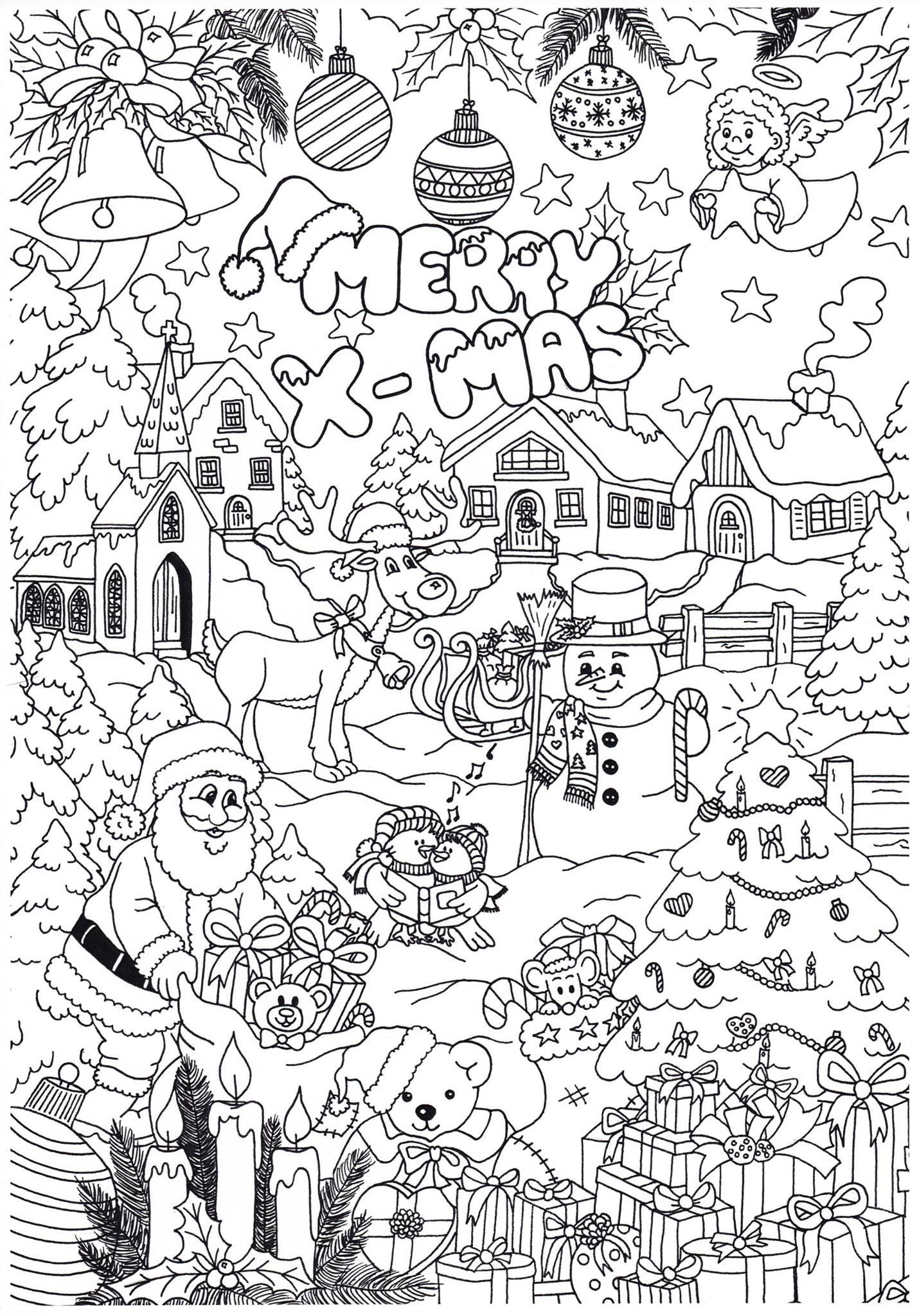 god jul Målarbild god jul