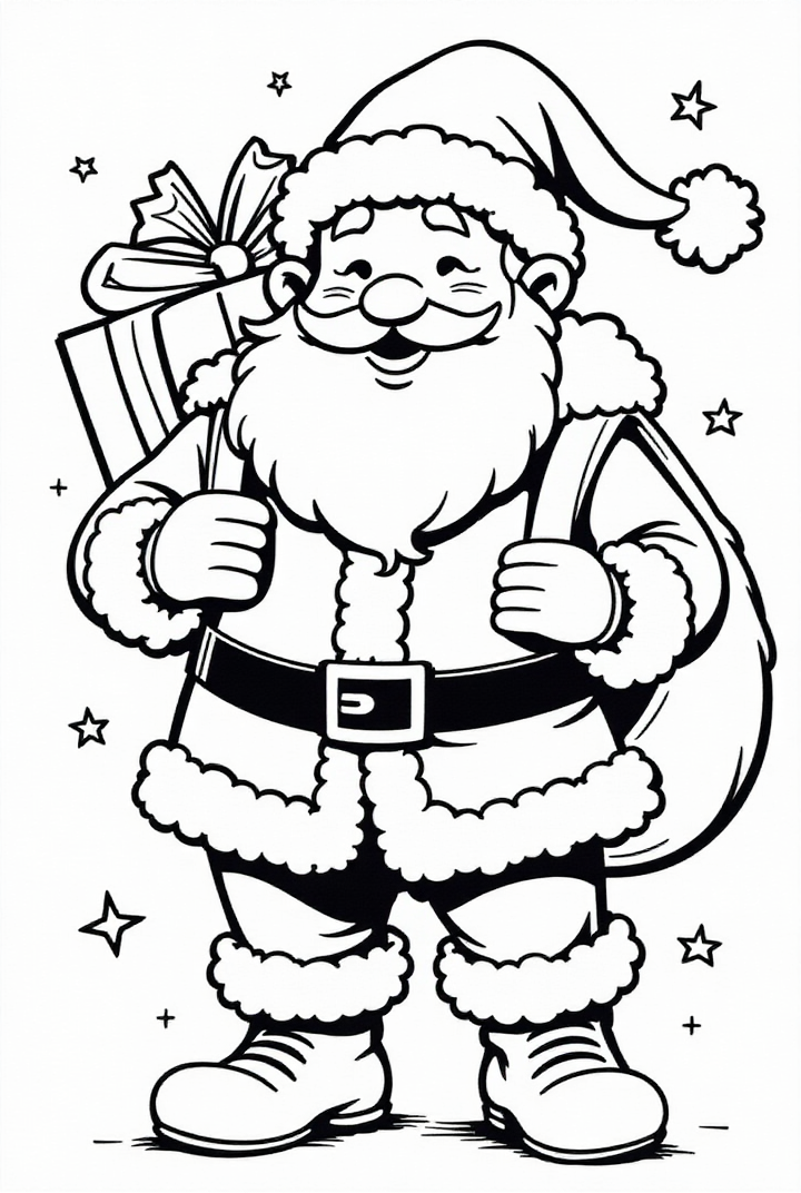 god jultomte Målarbild god jultomte