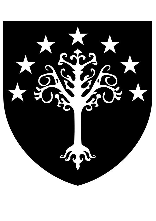 gondors vapenskA¶ld Målarbild gondors vapenskA¶ld