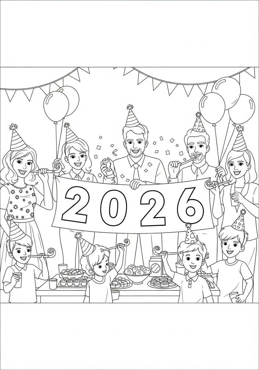 gott nytt A¥r 2026 Målarbild gott nytt A¥r 2026