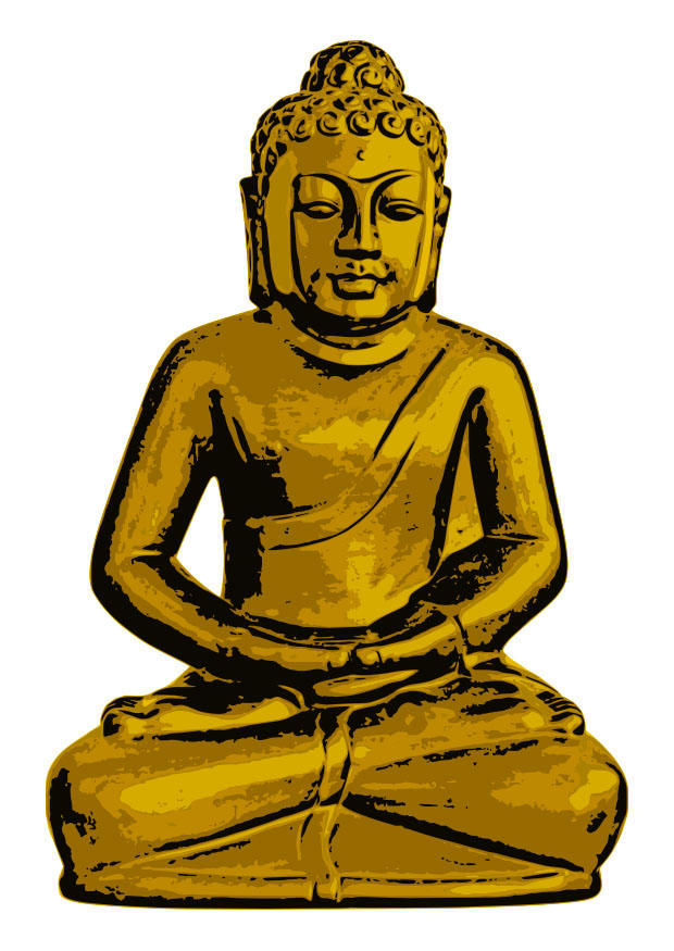 guld buddha bild guld buddha