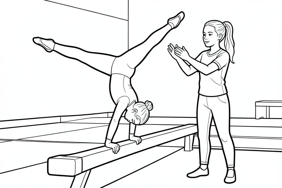 Målarbild gymnast 