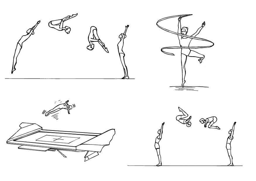 Målarbild gymnastik