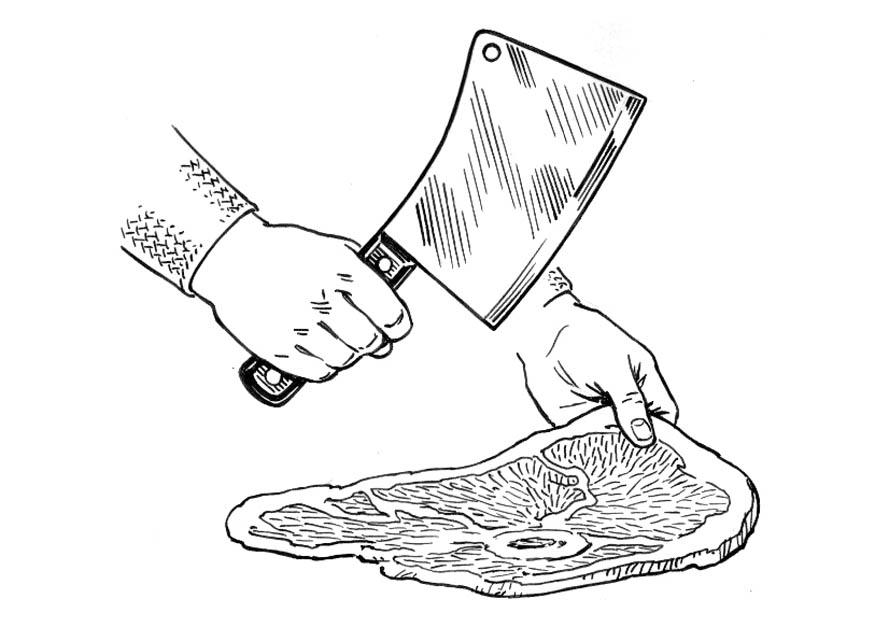 hackkniv Målarbild hackkniv