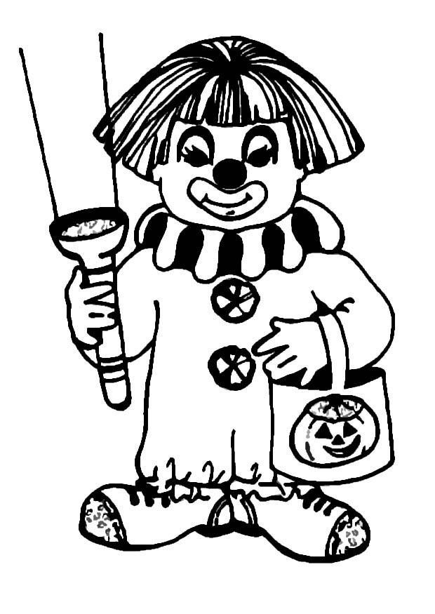halloween - clown Målarbild halloween - clown
