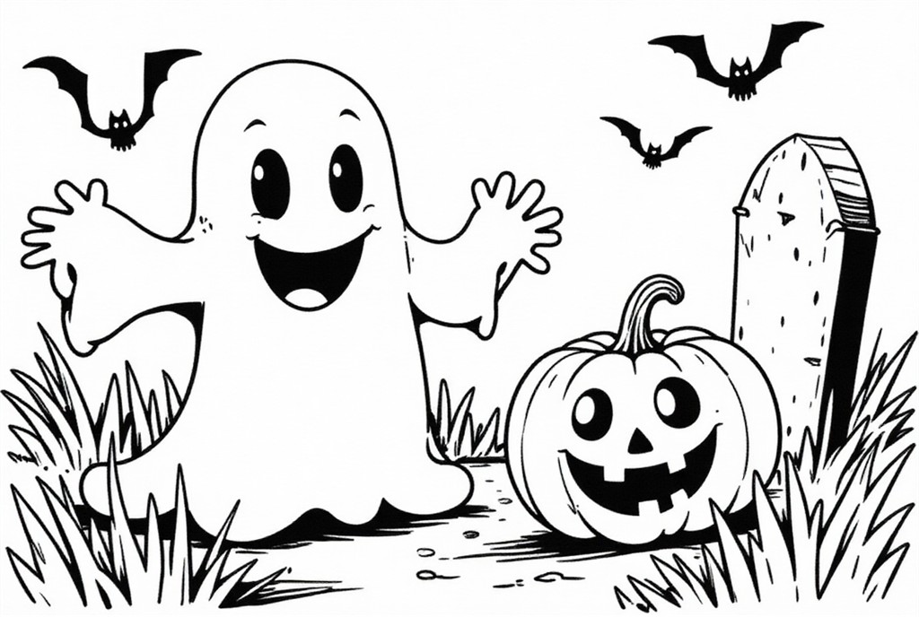 halloween pA¥ kyrkogA¥rden Målarbild halloween pA¥ kyrkogA¥rden