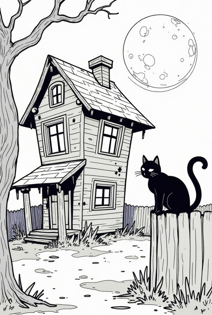 halloween svart katt Målarbild halloween svart katt