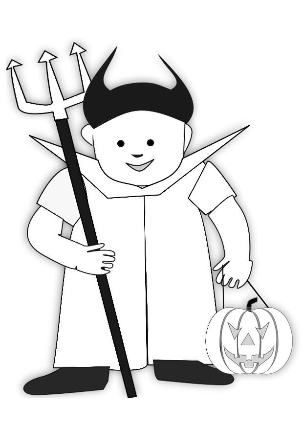 Målarbild halloweendrA¤kt