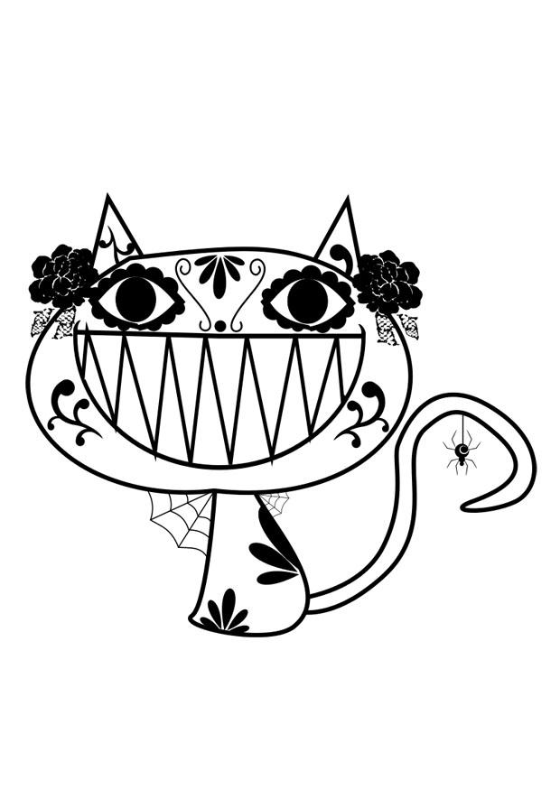halloweenkatt Målarbild halloweenkatt