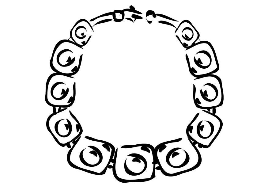 Målarbild halsband
