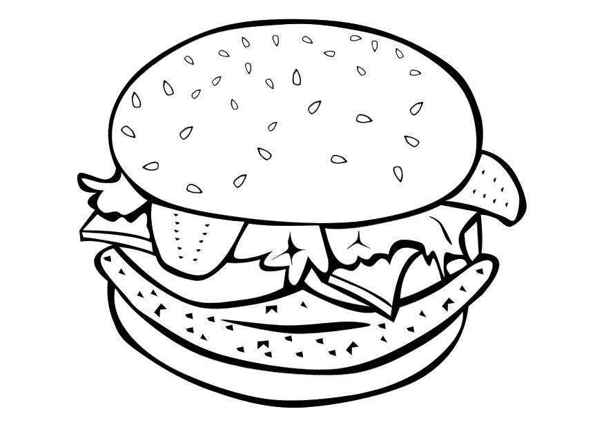 Målarbild hamburgare