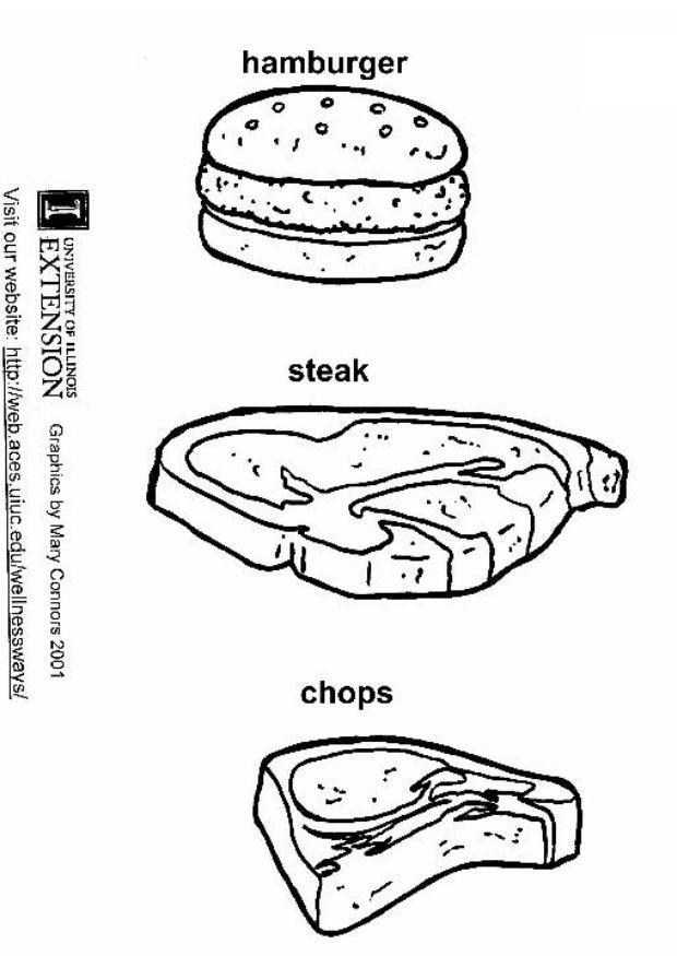 hamburgare, biff, kotlett Målarbild hamburgare, biff, kotlett