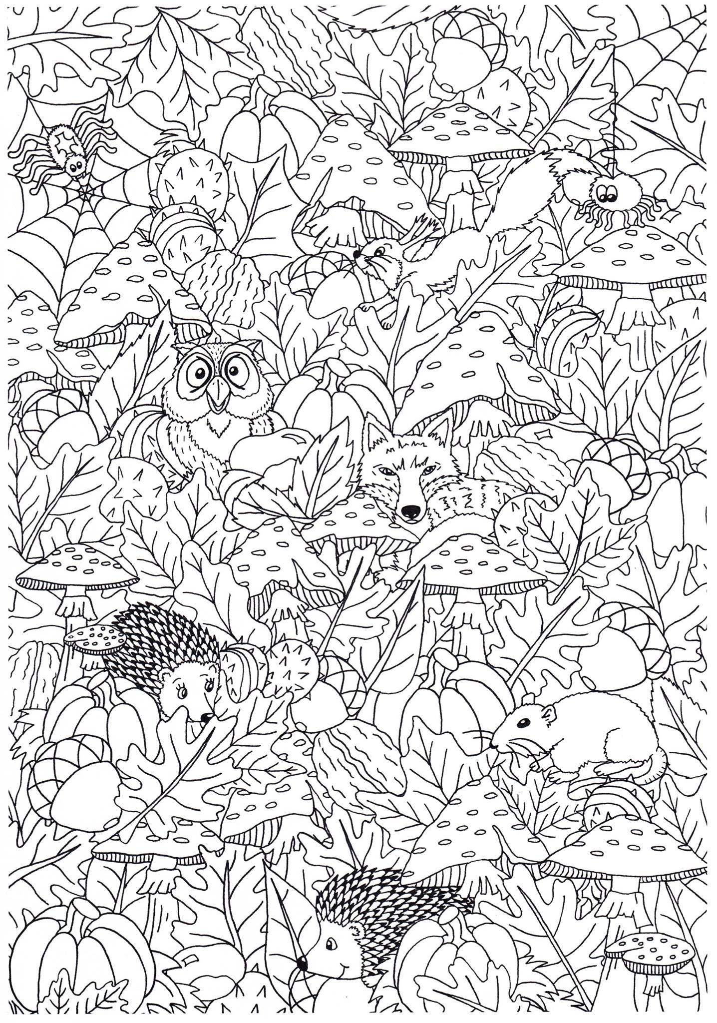 hA¶st i skogen Målarbild hA¶st i skogen