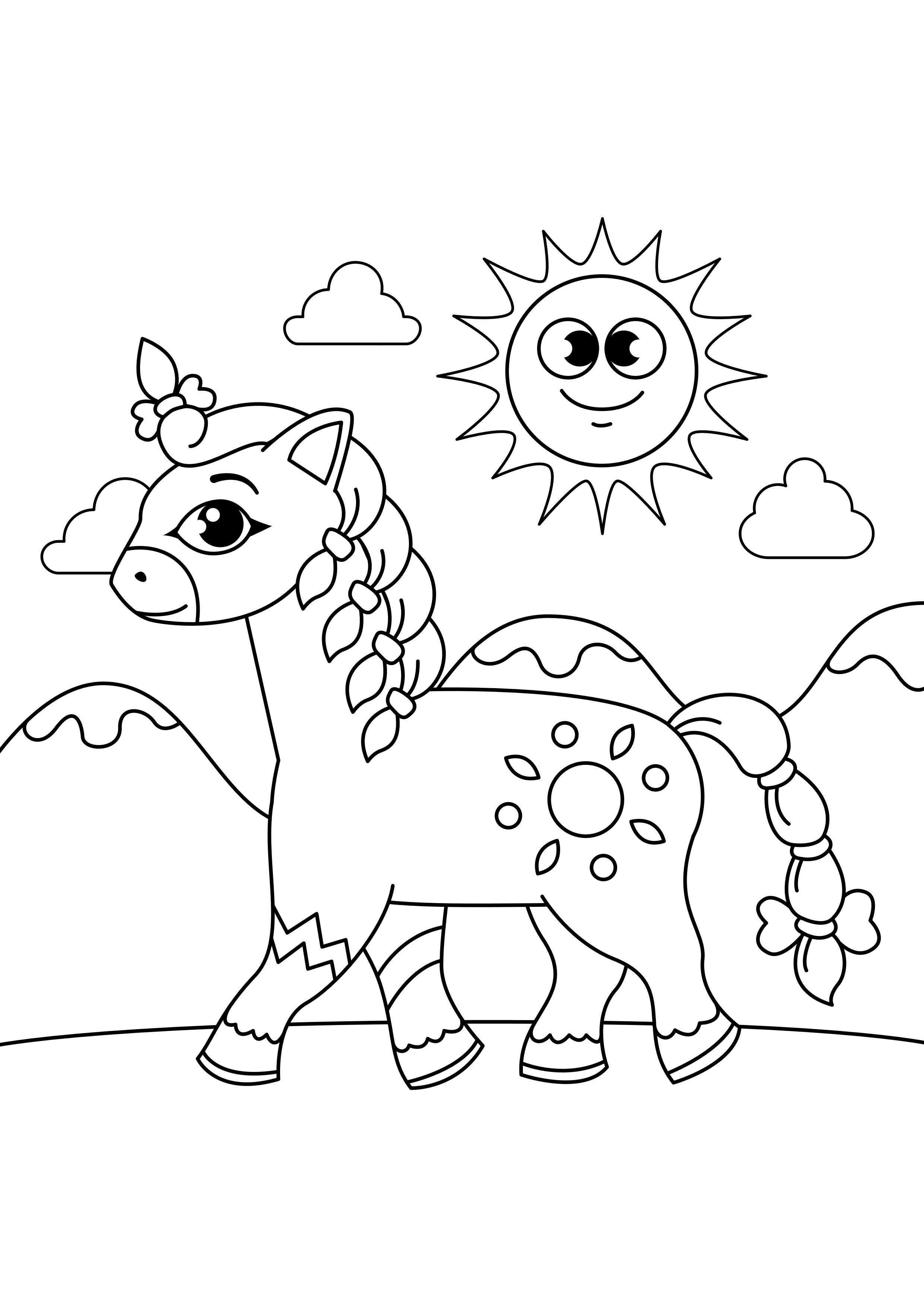 hA¤st med flA¤tor Målarbild hA¤st med flA¤tor