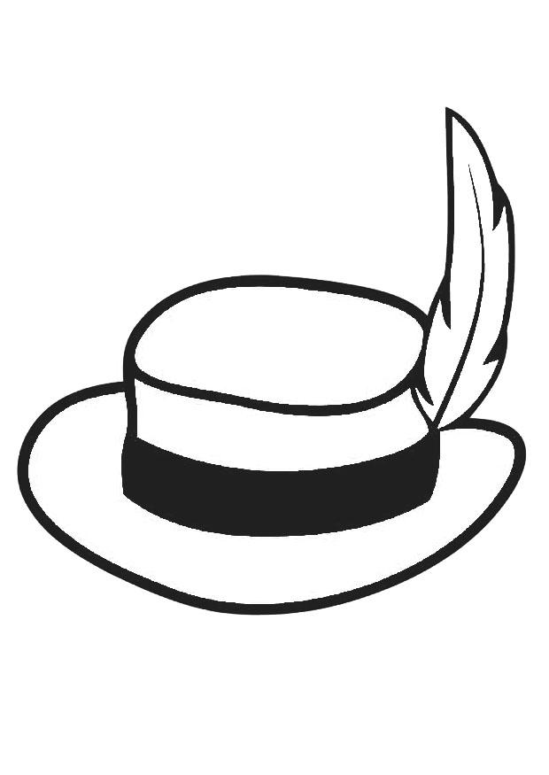 hatt med fjA¤der Målarbild hatt med fjA¤der