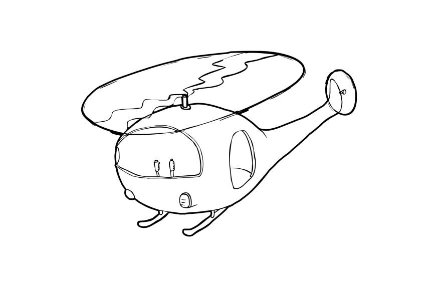 helikopter Målarbild helikopter
