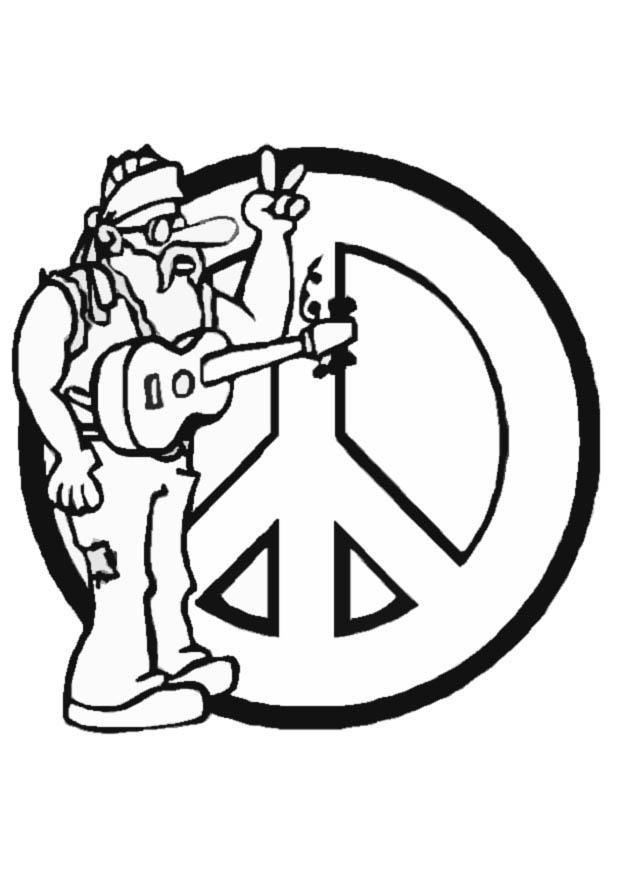 Målarbild hippie