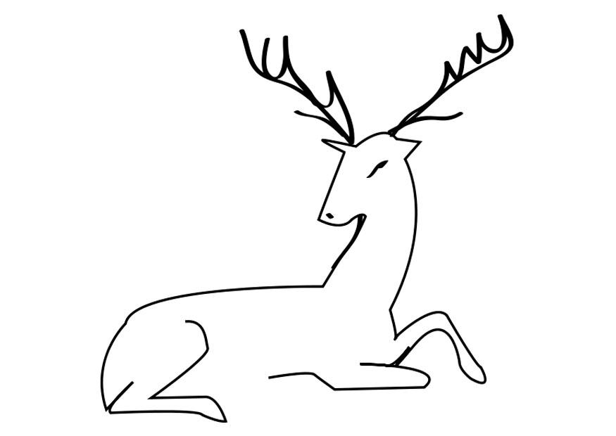 hjort Målarbild hjort