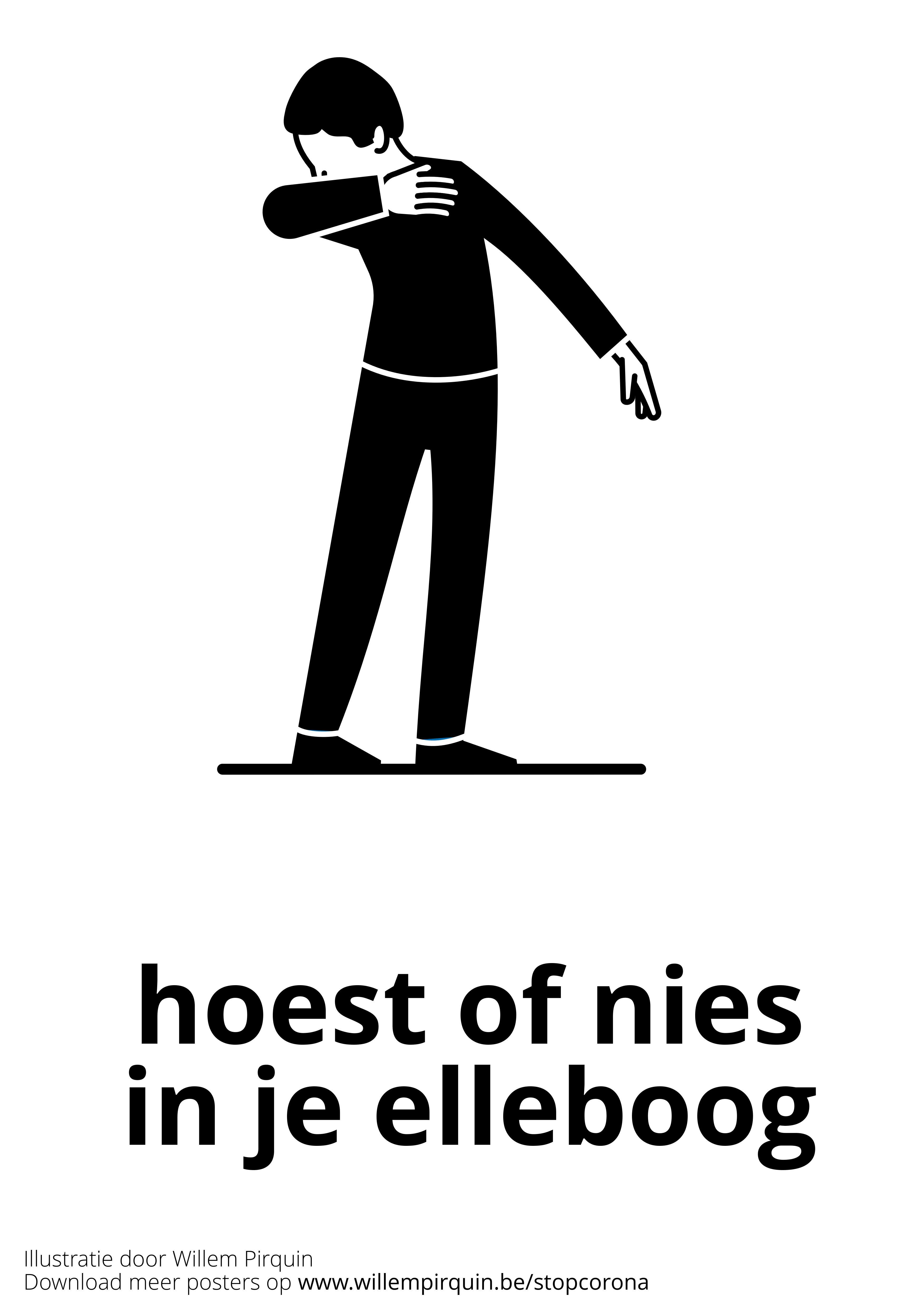hosta eller nysa i armbA¥gen Målarbild hosta eller nysa i armbA¥gen