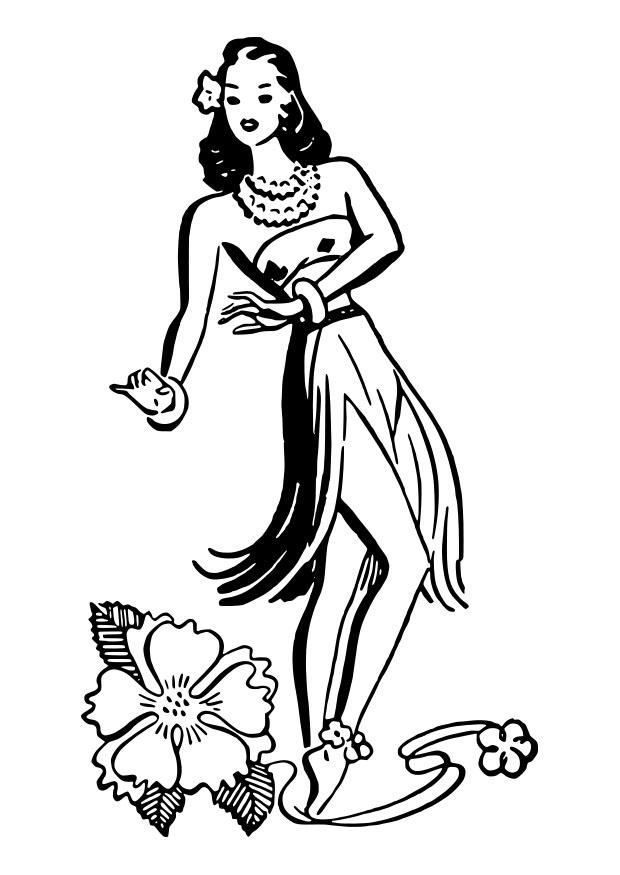 hula dansare Målarbild hula dansare