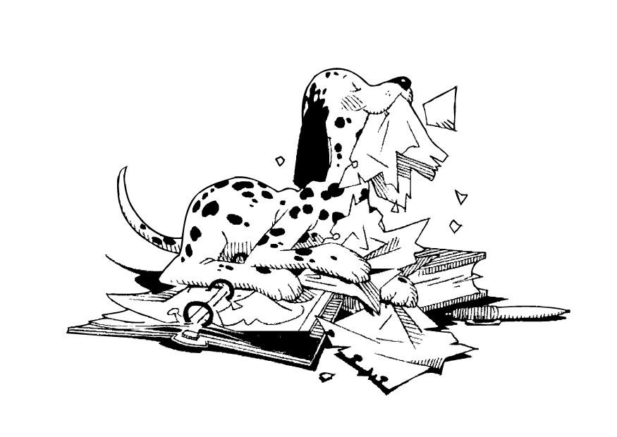 Målarbild hund