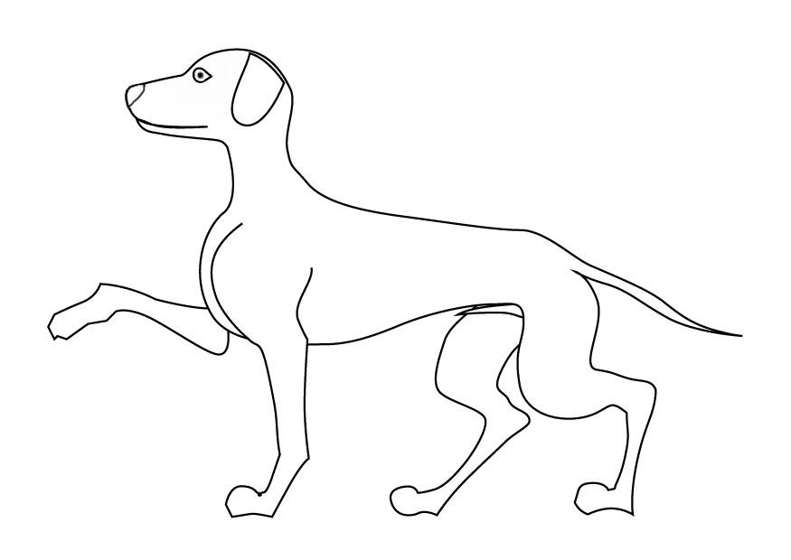 Målarbild hund
